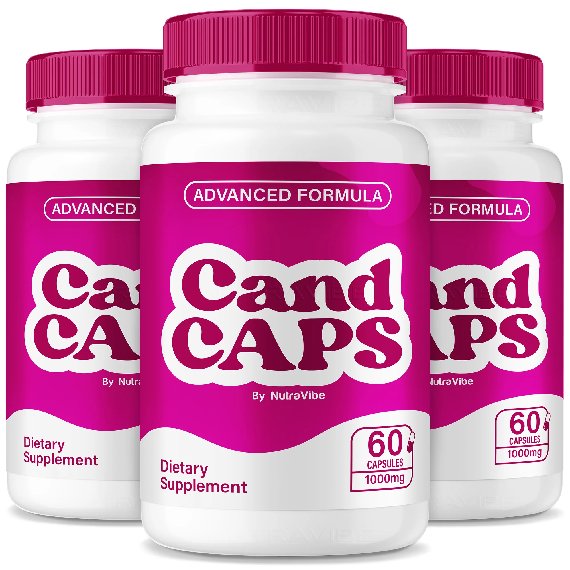 Cand CAPS natural weight loss supplement bottles